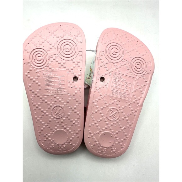 Toddler Girls Slides Slip On Sandals Unicorn Pink Size 7-8 New - Picture 9 of 9